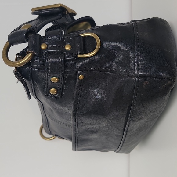 🖤💛 Vintage COACH Leather Shoulder Bag - Picture 4 of 10